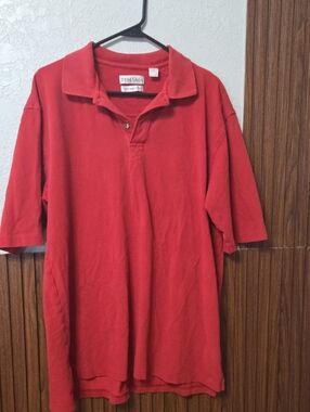 TEHAMA Red Men's Short-Sleeve Polo